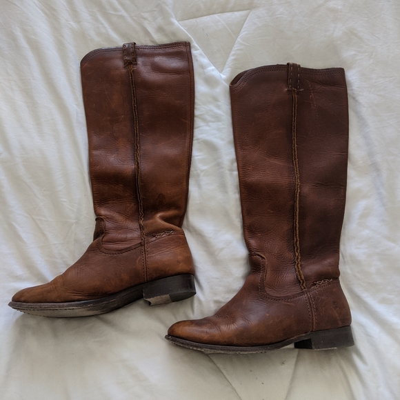 Frye Cara Tall Pull On Boot Cognac - Picture 2 of 5